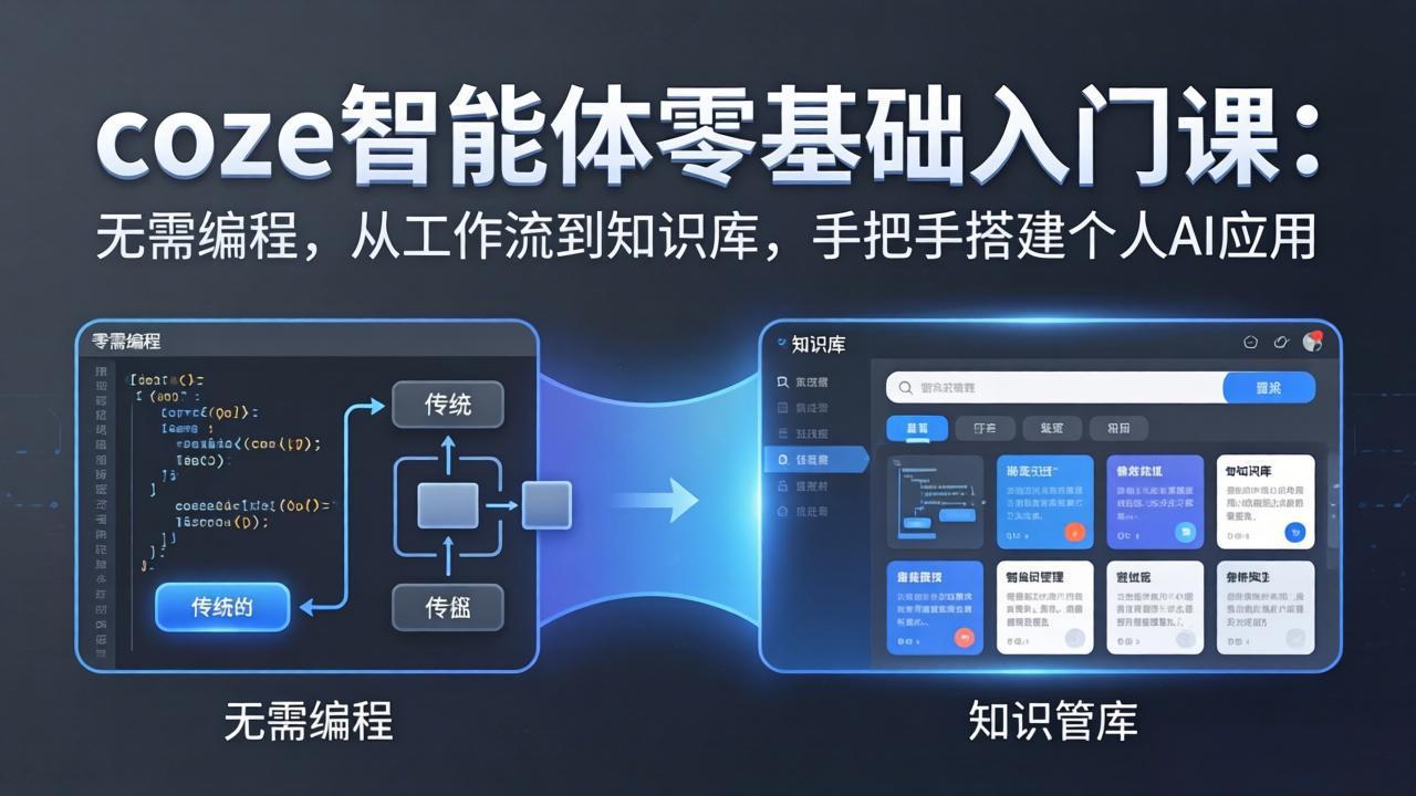 coze智能体零基础入门课：无需编程，从工作流到知识库，手把手搭建个人AI应用-俊哥