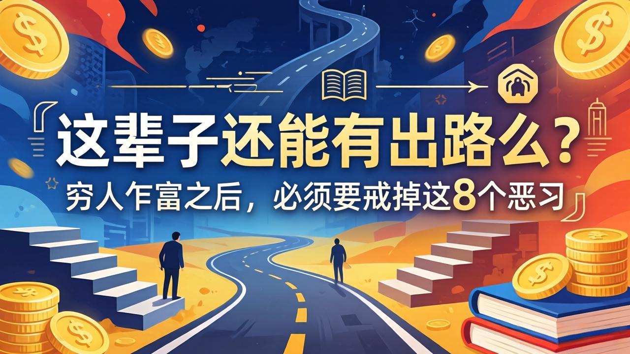 关于人生两篇付费文章【这辈子还能有出路么？】【穷人乍富之后，必须要戒掉这8个恶习】-俊哥