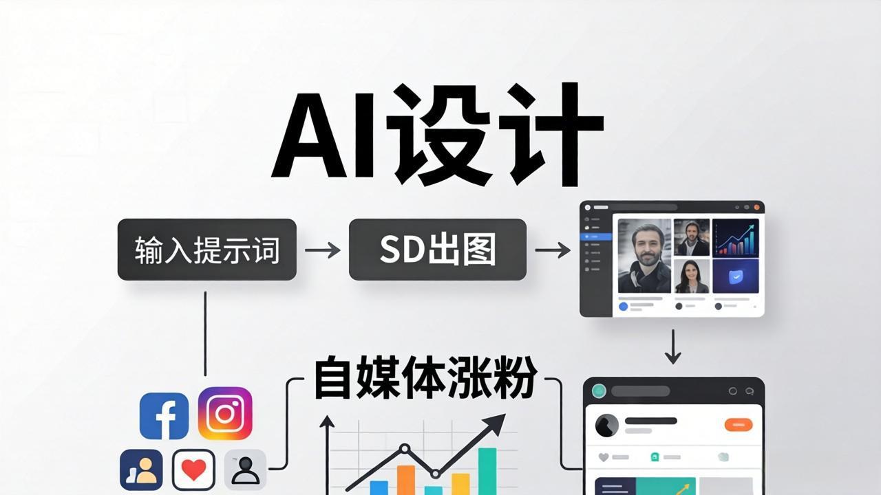 人人都是AI设计师：SD出图+自媒体涨粉一站教学，告别图文素材焦虑，AI设计让你轻松避开内卷-俊哥