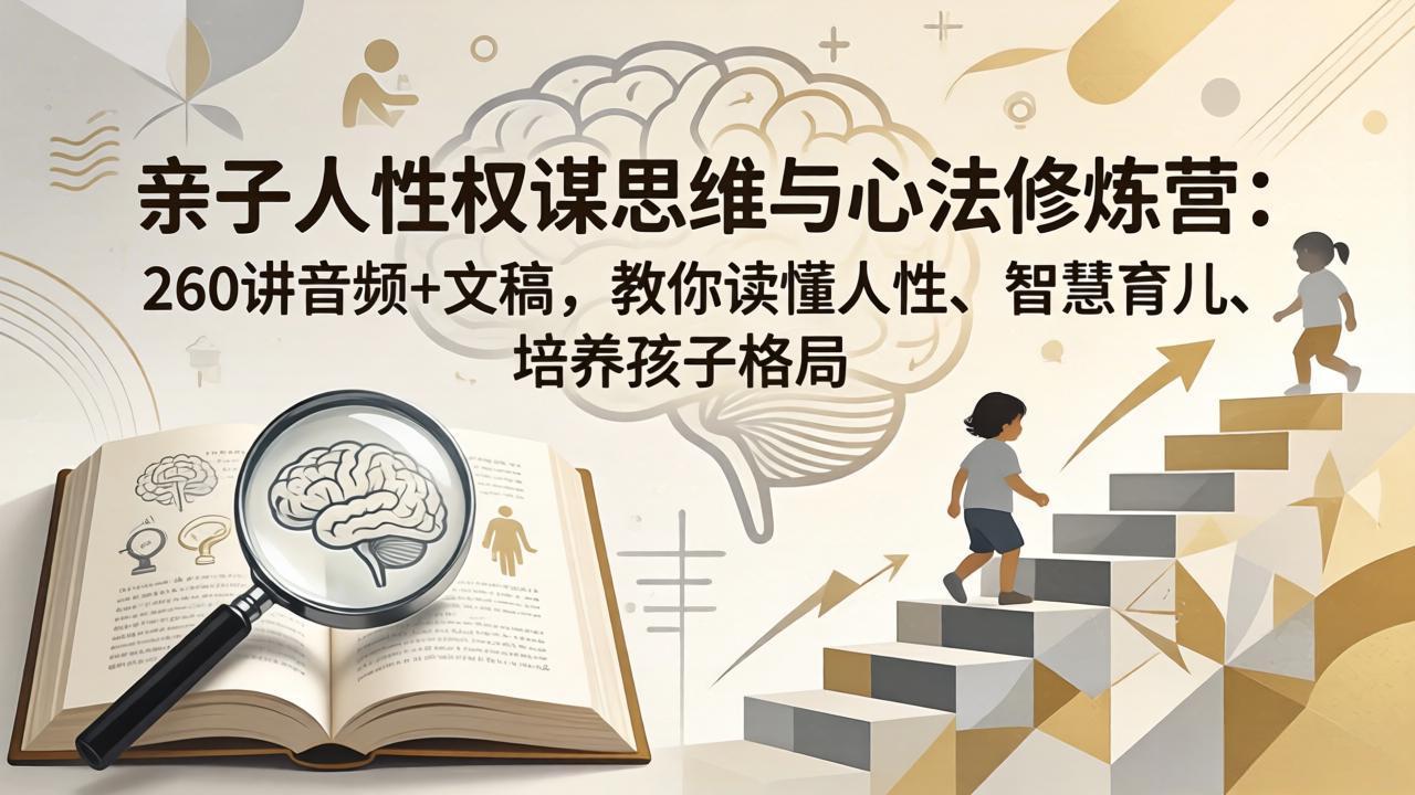 亲子人性权谋思维与心法修炼营：260讲音频+文稿，教你读懂人性、智慧育儿、培养孩子格局-俊哥