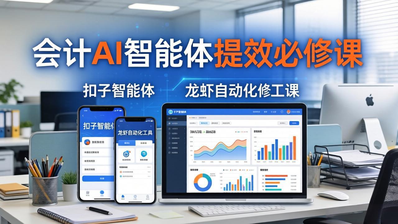 财务会计AI智能体提效必修课：扣子智能体+龙虾自动化+报表分析，一站式提升财务工作效率-俊哥