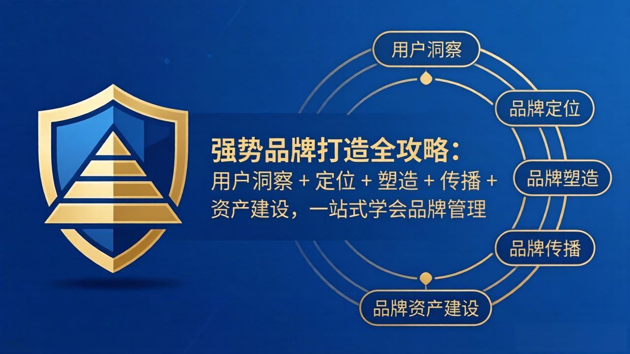 强势品牌打造全攻略：用户洞察 + 定位 + 塑造 + 传播 + 资产建设，一站式学会品牌管理-俊哥