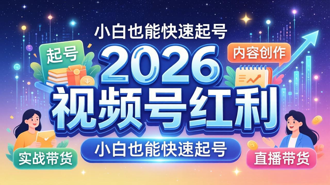 2026视频号红利实战营，大佬亲授起号、内容、直播、IP、投流、私域、矩阵全套落地打法-俊哥