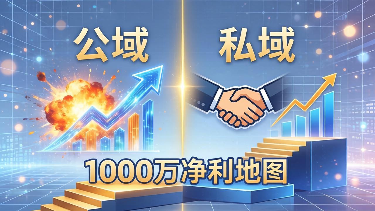 公域玩命出爆款，私域悄悄做成交：这套AI内训课，2026给你打通1000万净利的地图-俊哥