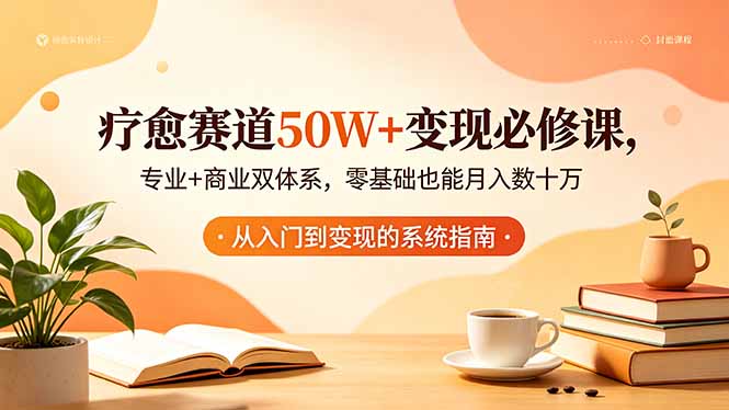 疗愈赛道50W+变现必修课,专业+商业双体系,零基础也能月入数十万-俊哥
