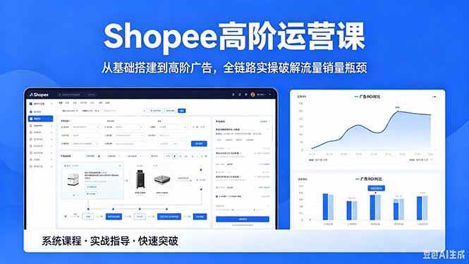 Shopee高阶运营课-2026年5月更新,从基础搭建到高阶广告,全链路实操破解流量销量瓶颈-俊哥