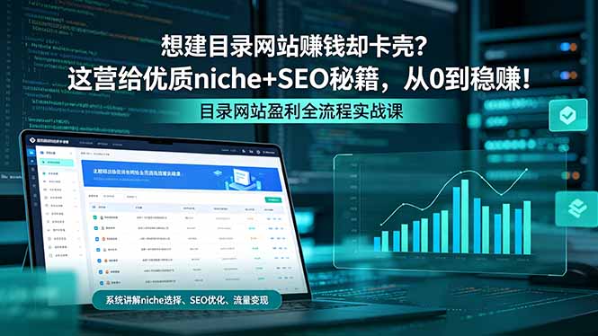 想建目录网站赚钱却卡壳？这营给优质 niche+SEO 秘籍，从 0 到稳赚！-俊哥