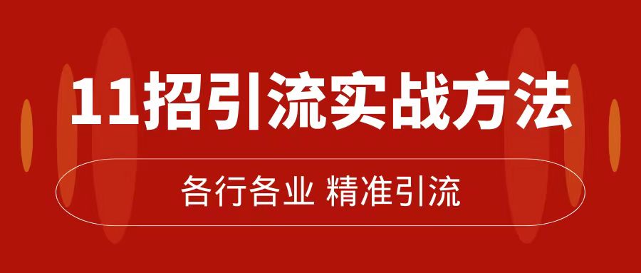 精准引流术：11招引流实战方法，让你私域流量加到爆（11节课完整版）-优优资源网