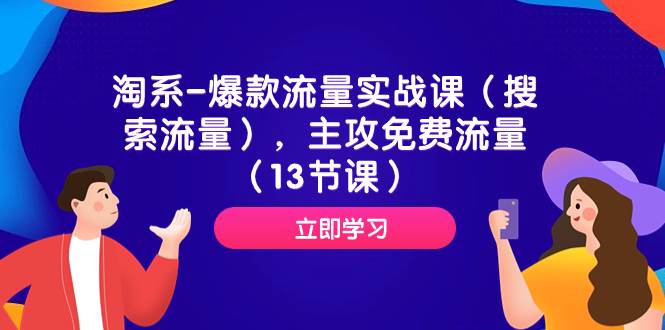 淘系-爆款流量实战课（搜索流量），主攻免费流量（13节课）-优优资源网