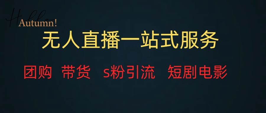 无人直播全套服务，变现稳定-优优资源网