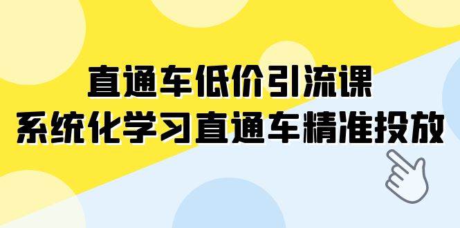 直通车-低价引流课，系统化学习直通车精准投放（14节课）-优优资源网