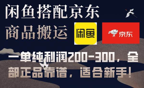 闲鱼搭配京东备份库搬运，一单纯利润200-300，全部正品靠谱，适合新手！-优优资源网