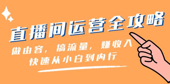 直播间-运营全攻略：做由容，搞流量，赚收入一快速从小白到内行（46节课）-优优资源网