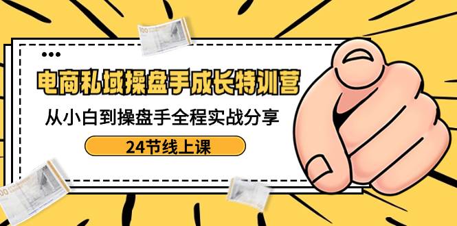 电商私域-操盘手成长特训营：从小白到操盘手全程实战分享-24节线上课-优优资源网