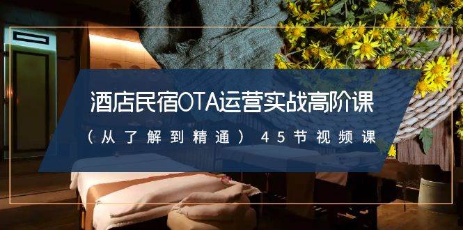 酒店民宿-OTA运营实战高阶课（从了解到精通）45节视频课-优优资源网