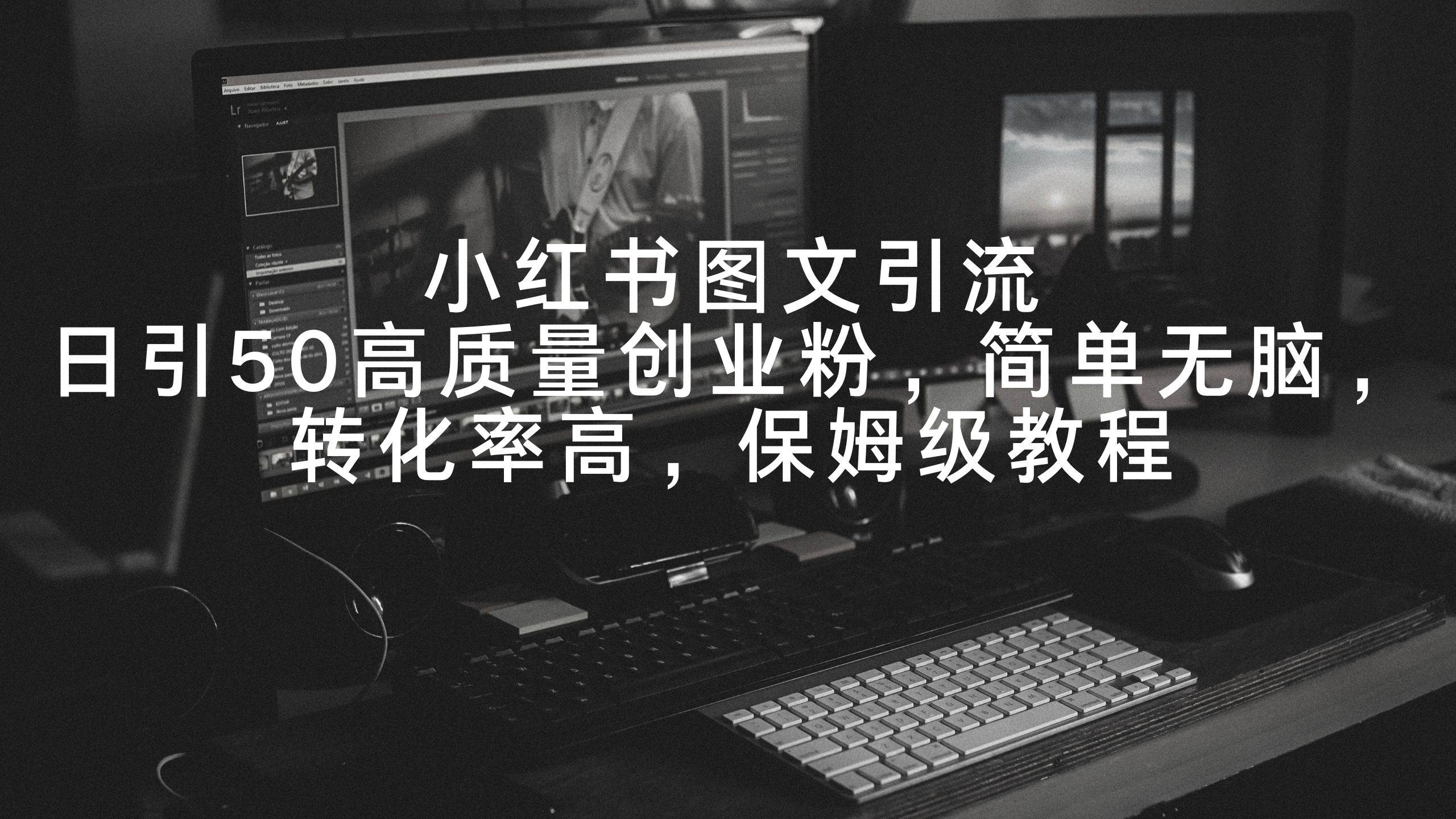 小红书图文引流，日引50高质量创业粉，简单无脑，转化率高，保姆级教程-优优资源网