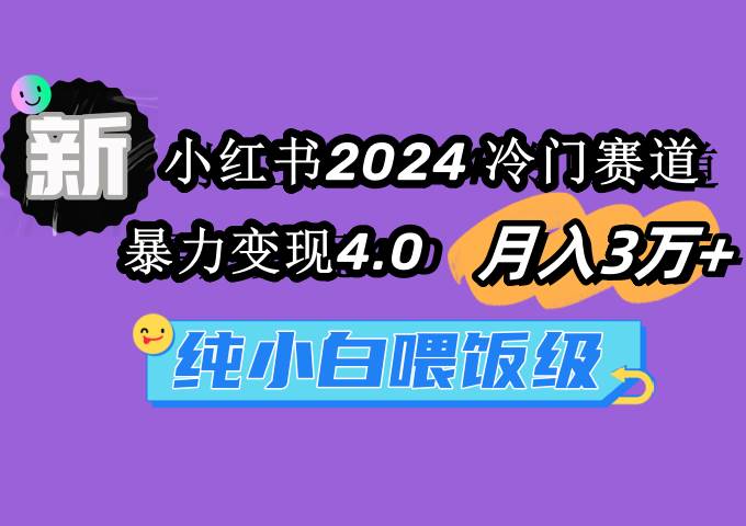 小红书2024冷门赛道 月入3万+ 暴力变现4.0 纯小白喂饭级-优优资源网