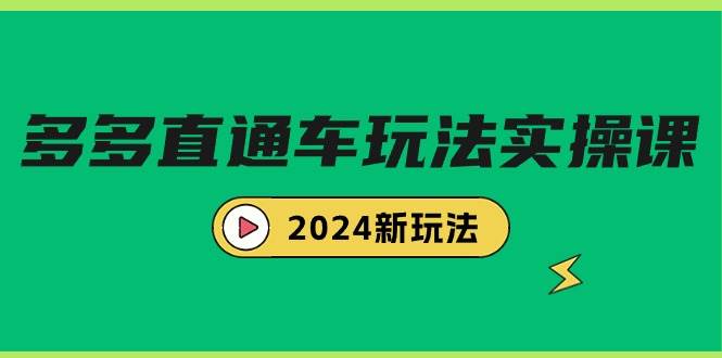 多多直通车玩法实战课，2024新玩法（7节课）-优优资源网