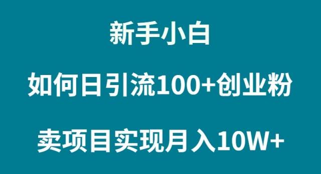 新手小白如何通过卖项目实现月入10W+-优优资源网