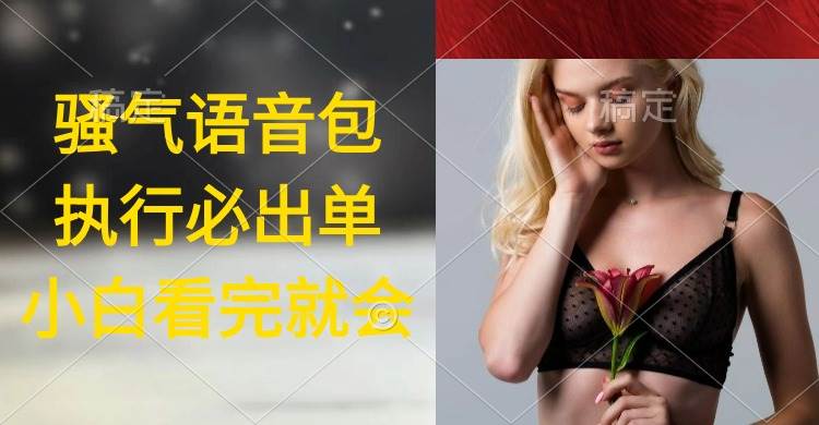 执行就出单，日入2000+，超火骚气语音包，小白看完课程就能马上实操-优优资源网