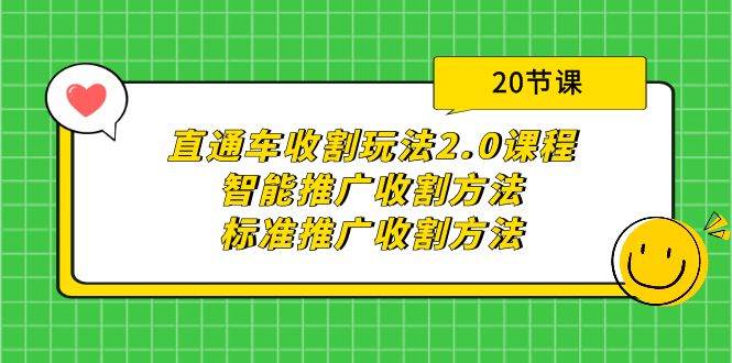 直通车收割玩法2.0课程：智能推广收割方法+标准推广收割方法（20节课）-优优资源网