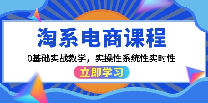 淘系电商课程，0基础实战教学，实操性系统性实时性（15节课）-优优资源网