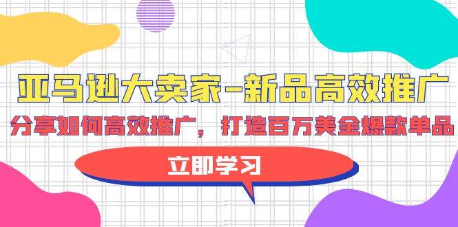 亚马逊 大卖家-新品高效推广，分享如何高效推广，打造百万美金爆款单品-优优资源网