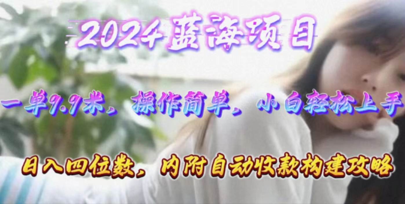 年轻群体的蓝海市场，1单9.9元，操作简单，小白轻松上手，日入四位数-优优资源网
