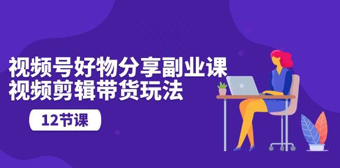 视频号好物分享副业课，视频剪辑带货玩法（12节课）-优优资源网