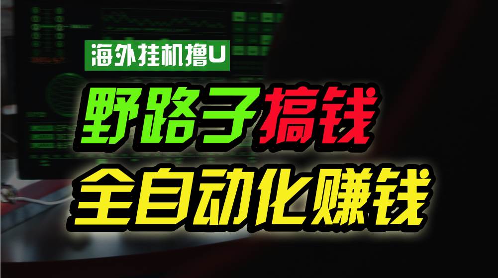 海外挂机撸U新平台，日赚8-15美元，全程无人值守，可批量放大，工作室内...-优优资源网