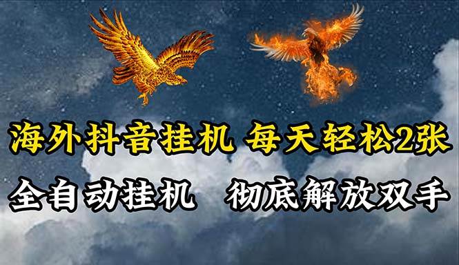 海外抖音挂机，全自动挂机，每天轻松两张-优优资源网