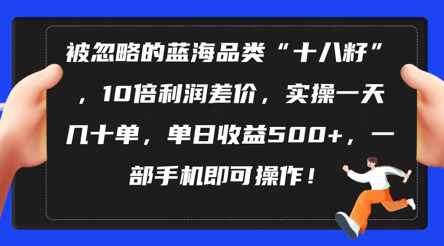 被忽略的蓝海品类“十八籽”，10倍利润差价，实操一天几十单 单日收益500+-优优资源网