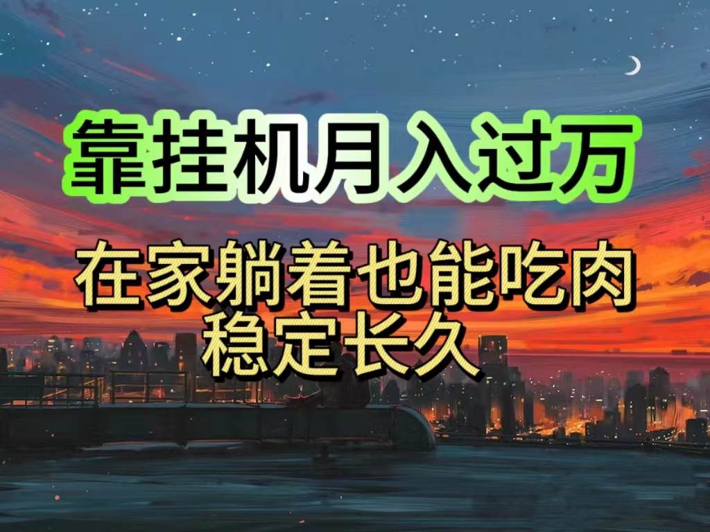 挂机项目日入1000+，躺着也能吃肉，适合宝爸宝妈学生党工作室，电脑手...-优优资源网