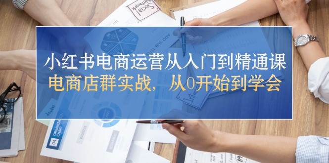 小红书电商运营从入门到精通课，电商店群实战，从0开始到学会-优优资源网