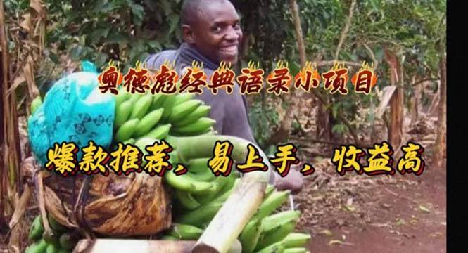 奥德彪经典语录小项目，爆款推荐，易上手，收益高-优优资源网