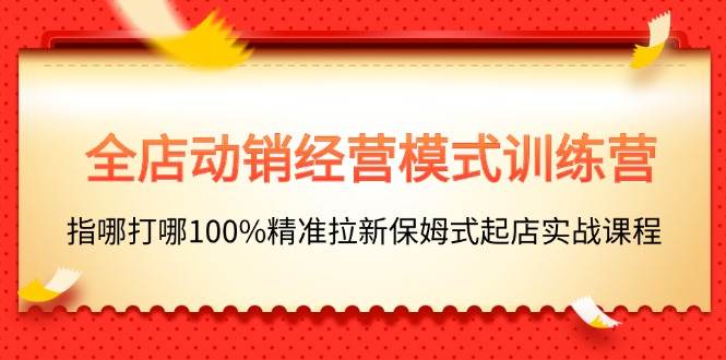 全店动销-经营模式训练营，指哪打哪100%精准拉新保姆式起店实战课程-优优资源网