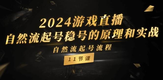 2024游戏直播-自然流起号稳号的原理和实战，自然流起号流程（11节）-优优资源网
